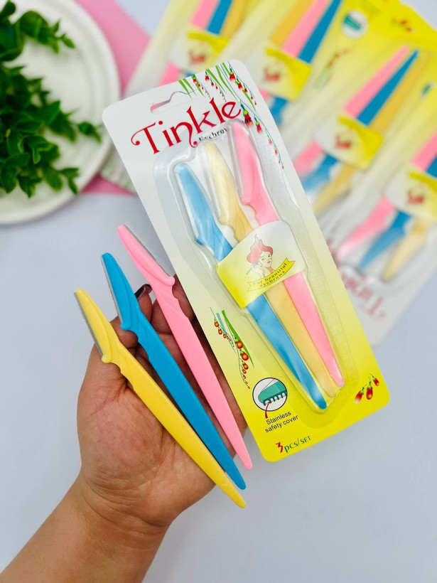ست ۳ عددی تیغ اصلاح ابرو Tinkle | با درپوش محافظ
