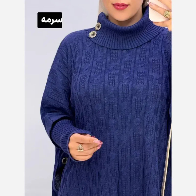 مانتو پانچ بافت تراکم بالا فری سایز مناسب 40 تا 54