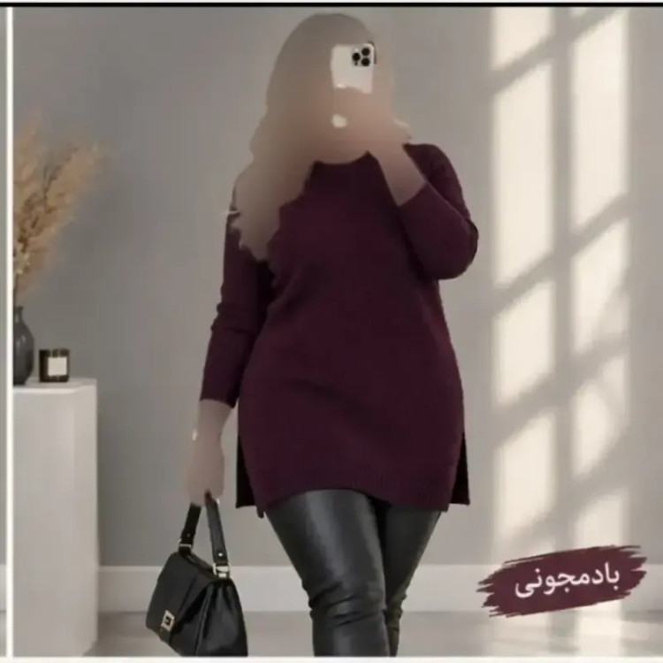 تونیک بافت زنانه نخ ترک آکرلیک ضد حساسیت سایز 38 تا 48